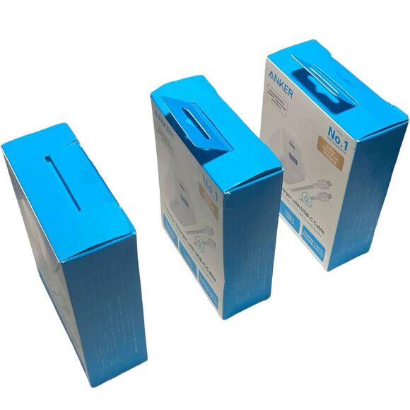 Anker 33W 2‑Port USB‑C Wall Charger + 6ft Cable White Lot of 3 NEW Box Wear - Picture 9 of 10